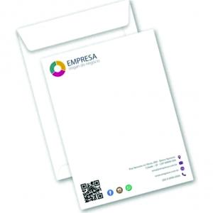 Envelope A4 Personalizado (Logomarca) Envelopes Apergaminhado 90g Saco 250x350mm     Todo impresso
