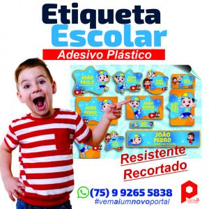 Kit de Etiqueta Escolar 10 adesivos (10 x 5,5cm)       28 adesivos ( 5 x 3 cm)       52 adesivos  (5 x 1,5)     