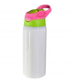 Squeeze Branco  500ml (rosa pink / verde ) Alumínio 600ml     