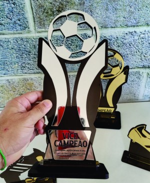 Troféu Personalizado     Acrílico com MDF 